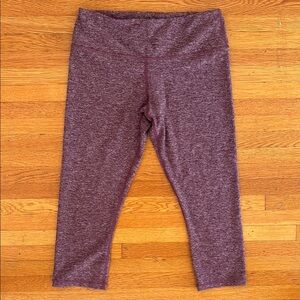 Burgundy Cropped Leggings